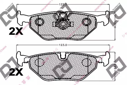 Комплект тормозных колодок BP1186 DJ PARTS